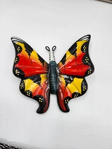 Butterfly Ceramic Hand Painted Hencho Mexico - Picture 1 of 6