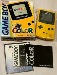 Nintendo Game Boy Color Amarillo Diente de León Completo en Caja CIB De Colección Funciona Excelente - Imagen 1 de 19