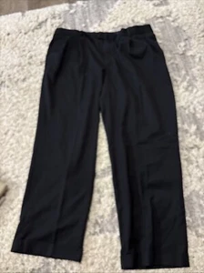 Stafford Year Round Classic Fit Pleated Black Size 44/30 Actual Measure 28.75 - Picture 1 of 3