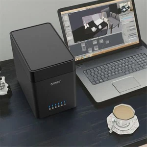 5-Bay USB3.0 3.5'' Hard Drive External SATA Enclosure SSD HDD Case Storage BOX - Picture 1 of 12