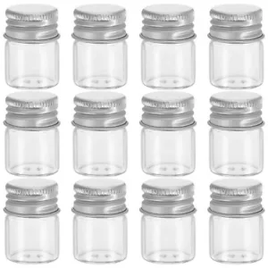 12 Stück Vorratsgläser mit luftdichten Deckeln Mini Klar Klein Aluminium Behälter - Bild 1 von 12