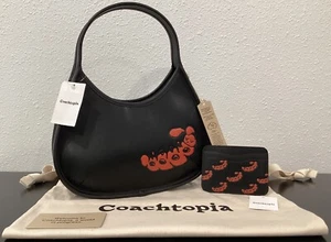Coach Coachtopia Leather Ergo Bag + Card Case Caterpillar No Bag Charms CQ827 - Picture 1 of 20