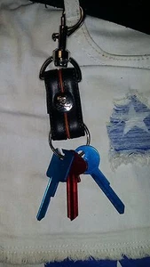 NEW Authentic GOLF BELT Original unisex key ring KEY FOB zipper pull bag charm - Picture 1 of 9