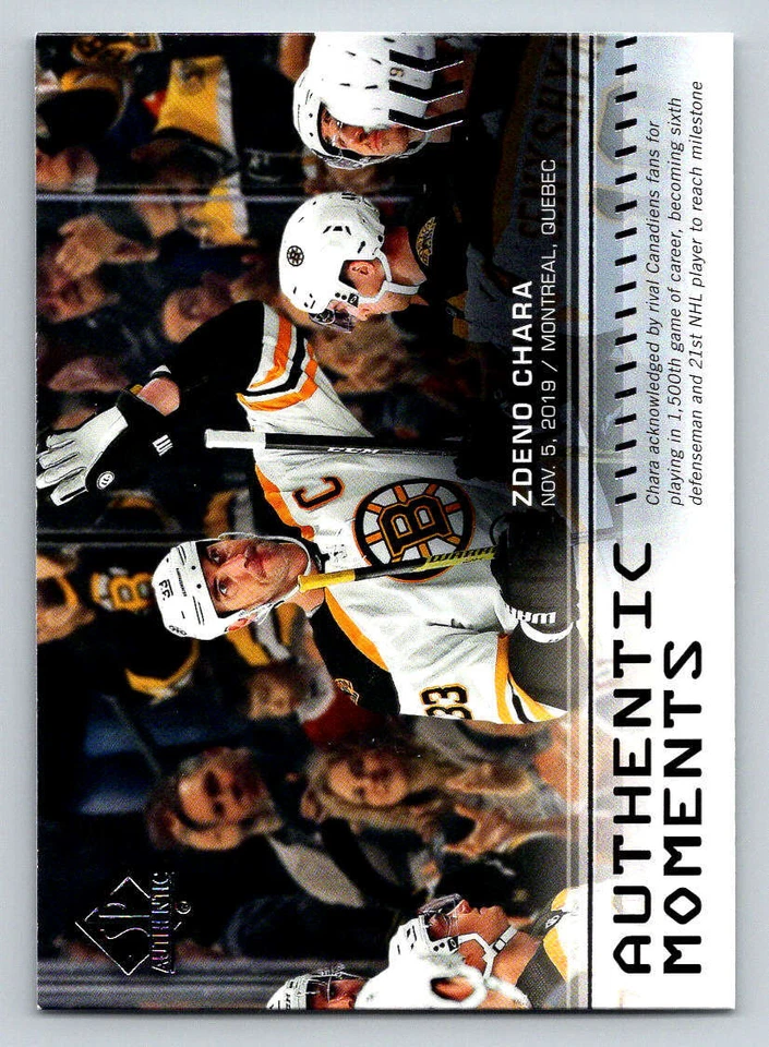 2019-20 SP Authentic #114 Zdeno Chara AM (ref 199591) - Image 1 of 2