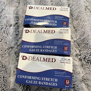 DealMED 2" x 4.1yd Sterile Conforming Stretch Gauze Bandages -3 boxes of 12 (36) - Picture 1 of 3
