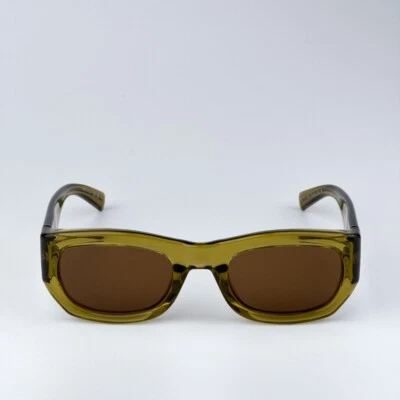 Gafas de sol Saint Laurent para mujer transparentes ácido verde marrón rectangular SL713 004 NUEVAS Foto 1 de 4