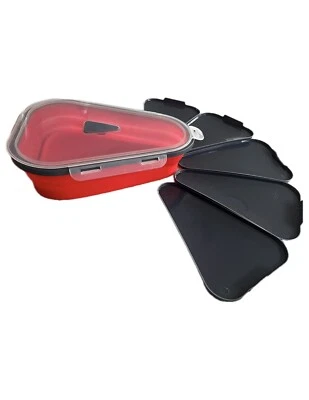 Pizza Slice Storage Containers – 5 Pack | Reusable, Collapsible, Microwave Safe - Image 1 of 4