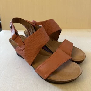 Cobb Hill Shona Russet Red Slingbacks Wedge Sandals Women’s Size 11 New - Picture 1 of 5