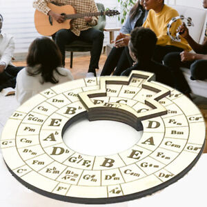 Circle Of Fifths Wooden Chord Wheel Music Melody Tool Musical Educational Tool