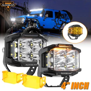 AUXBEAM 2 piezas 4" cubo de tirador lateral LED luz de trabajo DRL + cubiertas para Toyota 4Runner - Imagen 1 de 12