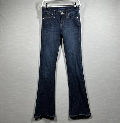 Pantalones de mezclilla Rock & Republic para mujer 2 azules lavado medio crudo acampanados Y2K tiro bajo Foto 1 de 4