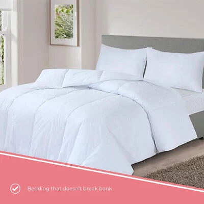 SLEEPYNIGHTS Duvet 15 Tog Anti Allergy Hollowfibre Poly Cotton Quilt Winter Warm - All Sizes