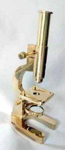 Antique Vintage Solid Brass Microscope Student Microscope 7 Inch - Picture 1 of 8