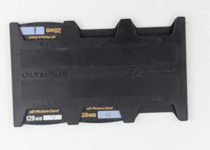 Olympus Fujifilm 128MB xD Picture Camera Memory Card Lot of 3 with Holder As Is - Picture 1 of 4
