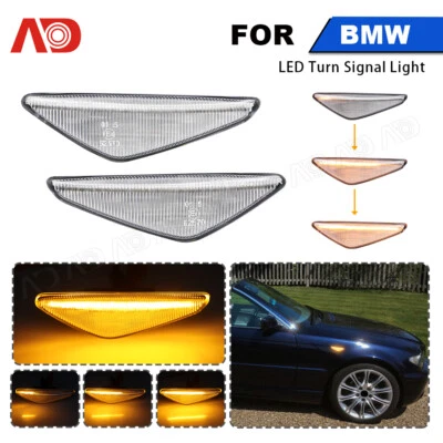 Luces LED laterales para 04-06 BMW E46 325Ci 330Ci cupé convertible 2 puertas Foto 1 de 4