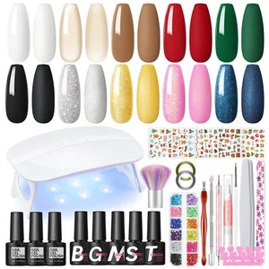 Gel Nail Polish Kit UV LED 6W Lamp Nail Dryer Nail Manicure Tools Starter Kit - Picture 1 of 12