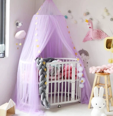 Детская кровать для девочек навес москитная сетка купол принцесса круглый кружевной детский домик игровая палатка - Изображение 1 из 4