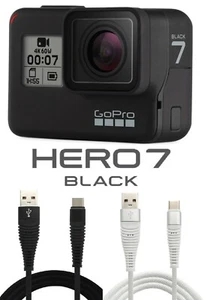 GoPro Hero 7 BLACK USB-C Sync Charger Charging Power Cable BRAIDED STRONG USB C - Picture 1 of 13