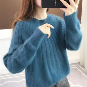 Knitted Sweater Sweater Cashmere Long Sleeve Slim Pullover Winter Women's