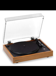 Electrohome Vinyl Record Player, Belt-Drive Turntable, Bluetooth, Vinyl-to-MP3