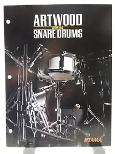 TAMA 1986 Artwood Series Snare Drums Tri Fold Brochure Dealer Catalog 6 Pgs VG+ - Picture 1 of 5