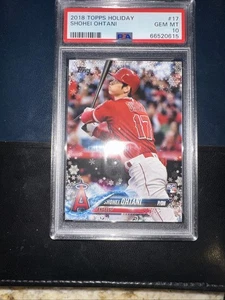 2018 Topps Holiday - Shohei Ohtani #HMW17 Metallic Snowflake (RC) PSA 10 - Picture 1 of 11