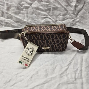VALENTINO ORLANDI Handbag Brown Logo Camera Crossbody Shoulder Bag New W/Tags - Picture 1 of 2