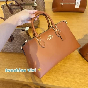 Neu mit Etikett Coach Georgia Umhängetasche Tasche glattes genarbtes Leder CBM11 gold/hellbraun - Bild 1 von 5