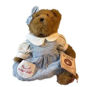 "Vestido completo de guinga de 10"" Boyds Bear Little Debbie etiqueta delantal" - Imagen 1 de 11