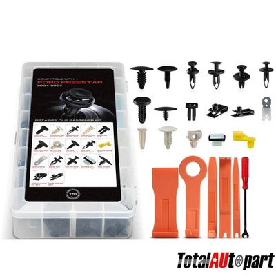 170 piezas tuercas de remache de retención clips sujetadores para Ford Freestar 2004 2005 2006 2007 Foto 1 de 4