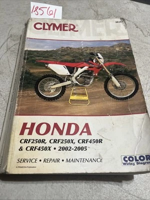 2002 2003 2004 2005 Clymer Honda CRF250R, CR250X, CR450R, CR450X Shop Manual - Image 1 of 4