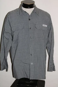 AMBIGUOUS Mens Large L heavyweight plaid Button-up shirt Combine ship Discount - Picture 1 of 2