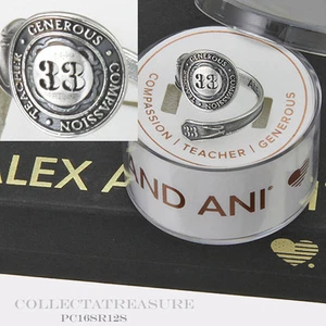 AUTÉNTICO ANILLO CUCHARA Alex and Ani número 33 de plata esterlina 0,925 - Imagen 1 de 1