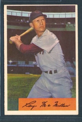 1954 Bowman #12: ROY MCMILLAN 551/1290 At Bats, Cincinnati Reds ~ VG+ (wrinkle) - Image 1 of 2