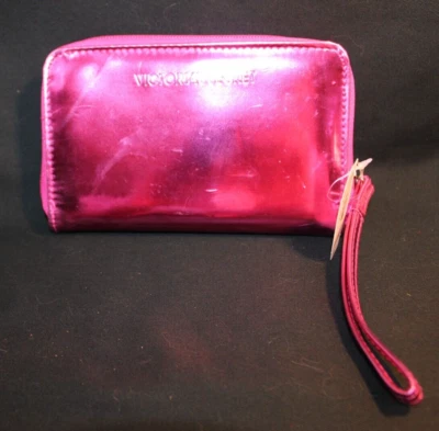 Victoria's Secret - Hot Pink Metallic Wristlet Wallet - New - Image 1 of 4