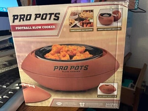 Pro Pots 1 1/2 Quart Football Slow Cooker Game Day Crock Pot Brand New - Picture 1 of 4