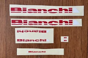 Bianchi Decal Set Red Vintage NOS - Picture 1 of 1