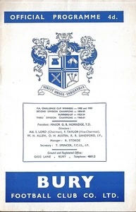 Football Programme BURY v PLYMOUTH ARGYLE Oct 1964 - Picture 1 of 1