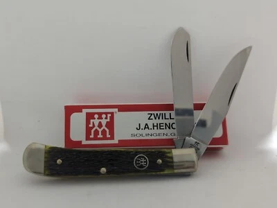 Zeilling J A Henckels Hand Forged Trapper HK-5-S Very Nice Herring Bone Handles - Image 1 of 2