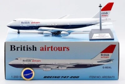 Modelo jet 1/200 diecast Boeing 747-200 G-BDXL British Airtours a bordo ARDBA61 Foto 1 de 4