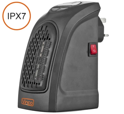 Termoventilatore a parete bagno ceramico MINI stufa elettrica basso consumo muro - Immagine 1 di 4