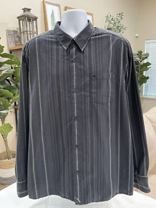Quiksilver Herren Langarm Western Gestreift Button Down Hemd Schwarz Größe XL - Bild 1 von 14
