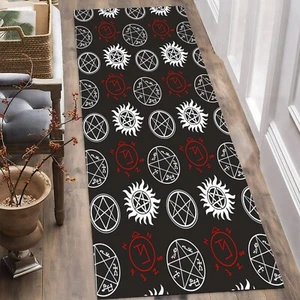 Supernatural Rug,Devil's Trap Rug,Movie Room Rug,VHS Horror Rug,Pentegram Symbol - Picture 1 of 10