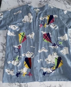 Suéter Cárdigan The Quacker Factory Tema Primavera Talla L Cometas de Pascua LNC - Imagen 1 de 5