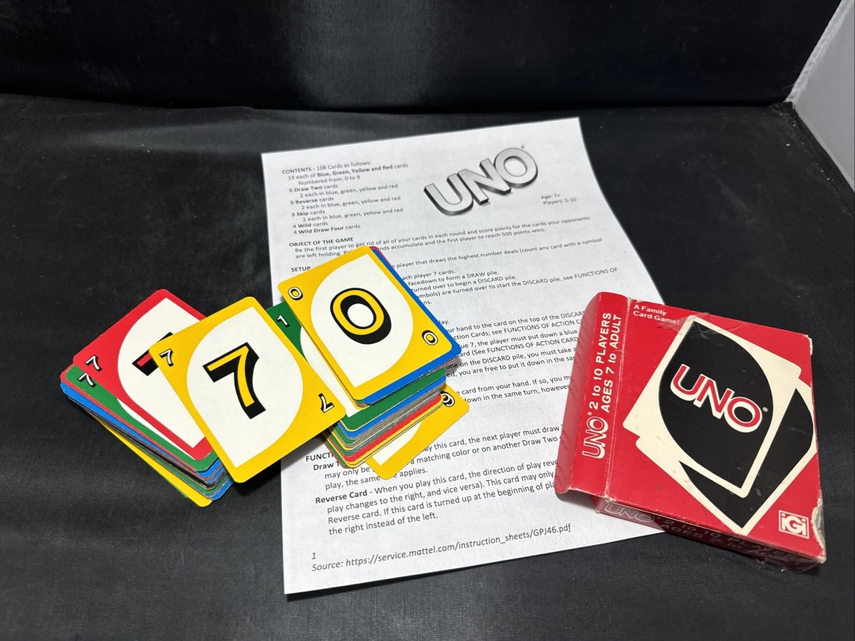 Vintage 1979 Uno Card Game International Games - Read | eBay