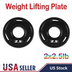 2 x 2.5LB Pair Set, Cast Iron Olympic Weight Plates - 2'' Olympic Barbell Plates