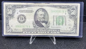 1934 $50 Small Size Federal Reserve Note, Circulated, Cleveland Z64 - Picture 1 of 2