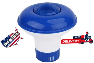 Chlorine Floater, Plastic Tablet Dispenser, 1.5" Blue/White 4.92" - Imagen 1 de 8