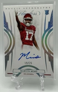 Marvin Mims 2023 Panini Flawless Holo Silver Rookie RC Auto /25! Sooners Broncos - Picture 1 of 2