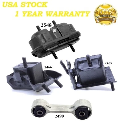 4 PIEZAS MONTAJE MOTOR Y TRANSMISIÓN AJUSTE BUICK CENTURY 3.0L 1985, 3.8L 1985-1986 Foto 1 de 4